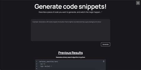 snippet generator.